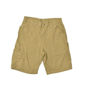 Carhartt Men's Loose Fit Canvas Cargo Shorts Tan Size 33 Workwear B147 DKH